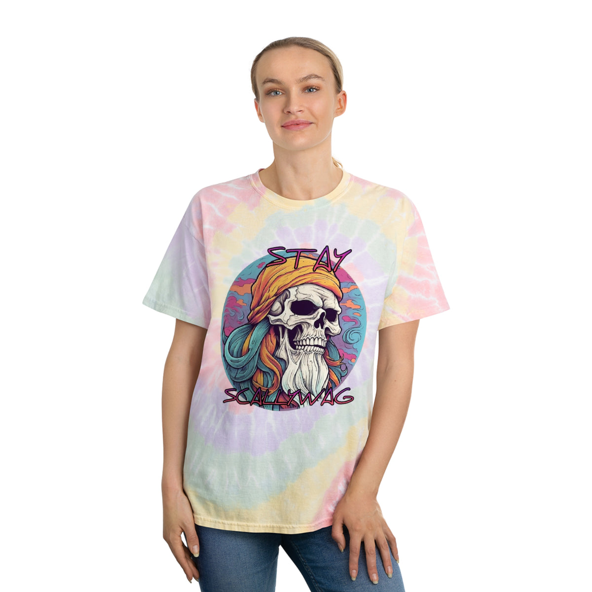 Stay Scallywag Tie-Dye Tee, Spiral