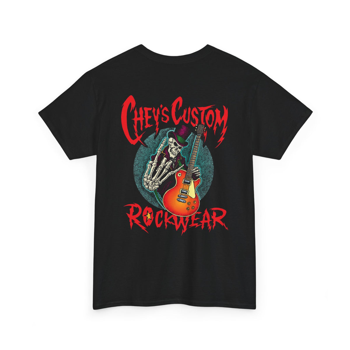 Chey’s Custom RockWear ..back print Heavy Cotton Tee