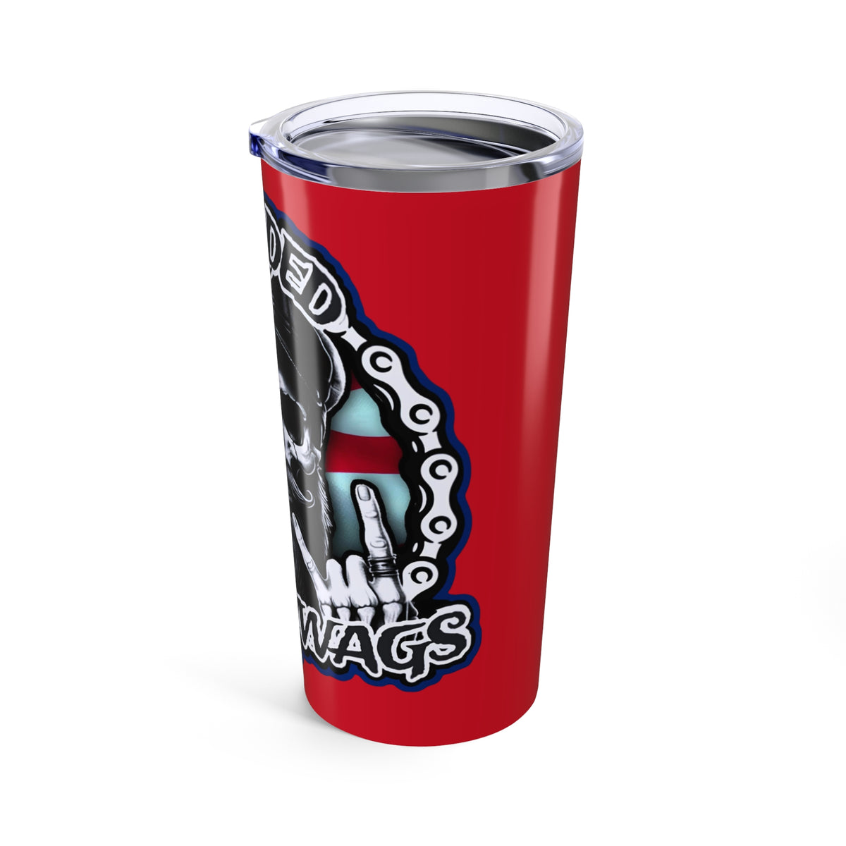 Old Glory Tumbler - 20oz Stainless Steel Travel Cup, Perfect for Bearded Dads, Outdoor Adventures, Gifts for Him, Halloween, Tailgating