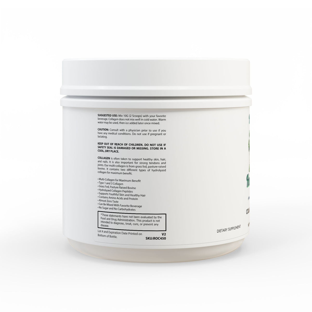 Collagen Peptides Type I & III Supplement (350g, 12.3oz)