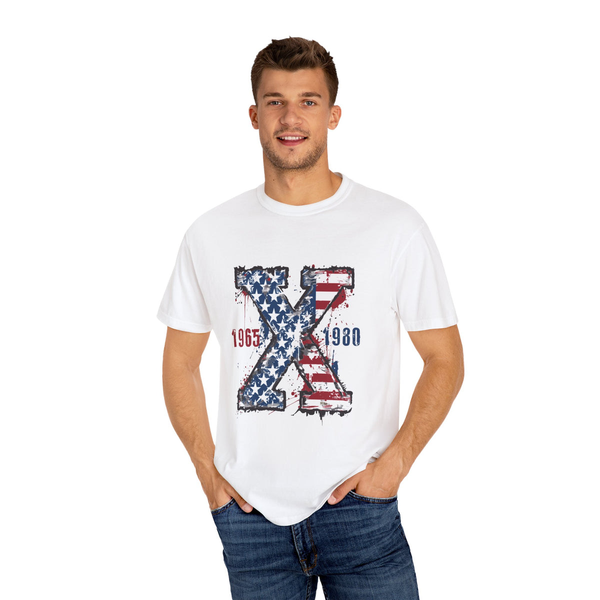 GenX  American Flag Unisex T-Shirt - 1965 1980
