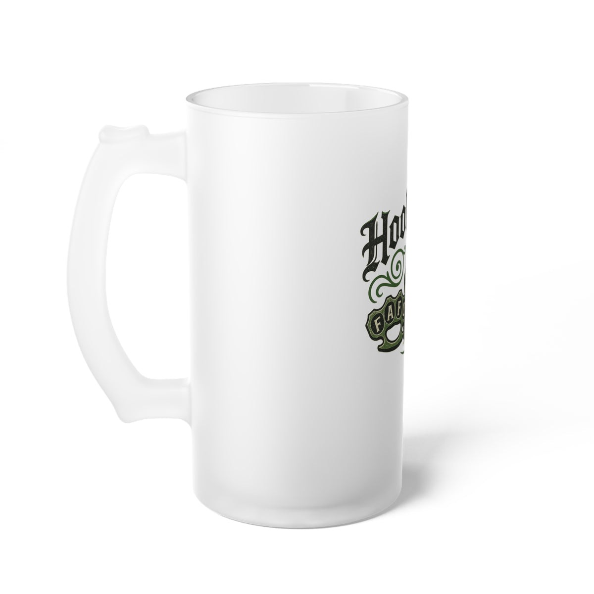 Hooligan Frosted Glass Beer Mug - Hooligan Design, St. Patrick's Day Gift, Pub Decor, Whiskey Lover's Mug, Personalized Beer Tankard