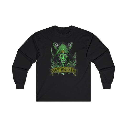 Sage Walker Green Cotton Long Sleeve Tee