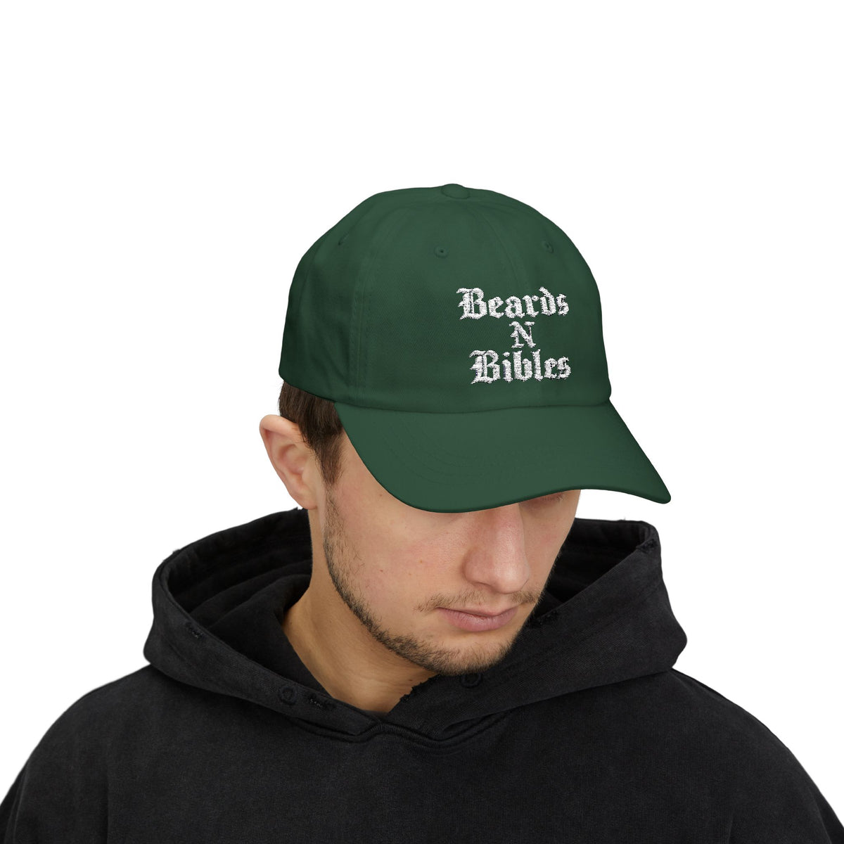 Beards N Bibles Classic Dad Cap | Stylish Green Hat for Dads | Perfect Gift for Father's Day