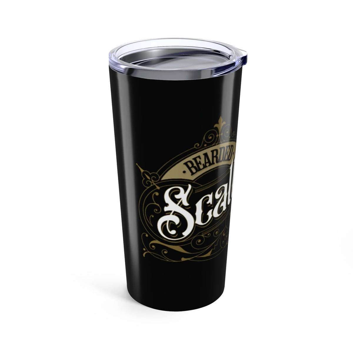 Elegant Black 20oz Tumbler with Gold Design - Perfect for Coffee Lovers and Gifts