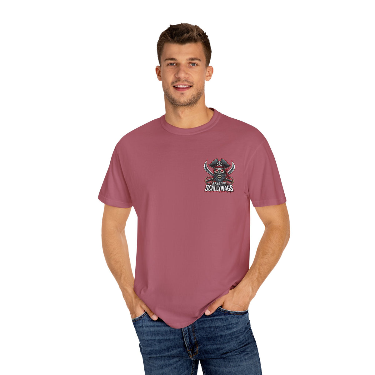 Scallywag Pirate back  Garment-Dyed T-shirt