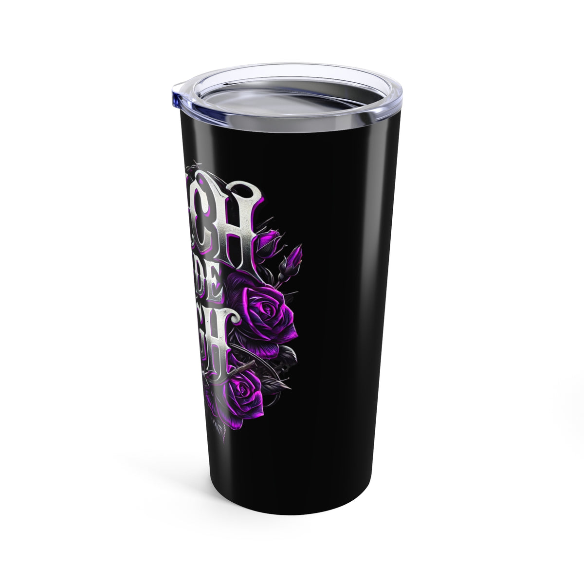 Wench We Ride Through 20oz Tumbler - Gothic Style Travel Mug for Bikers & Free Spirits