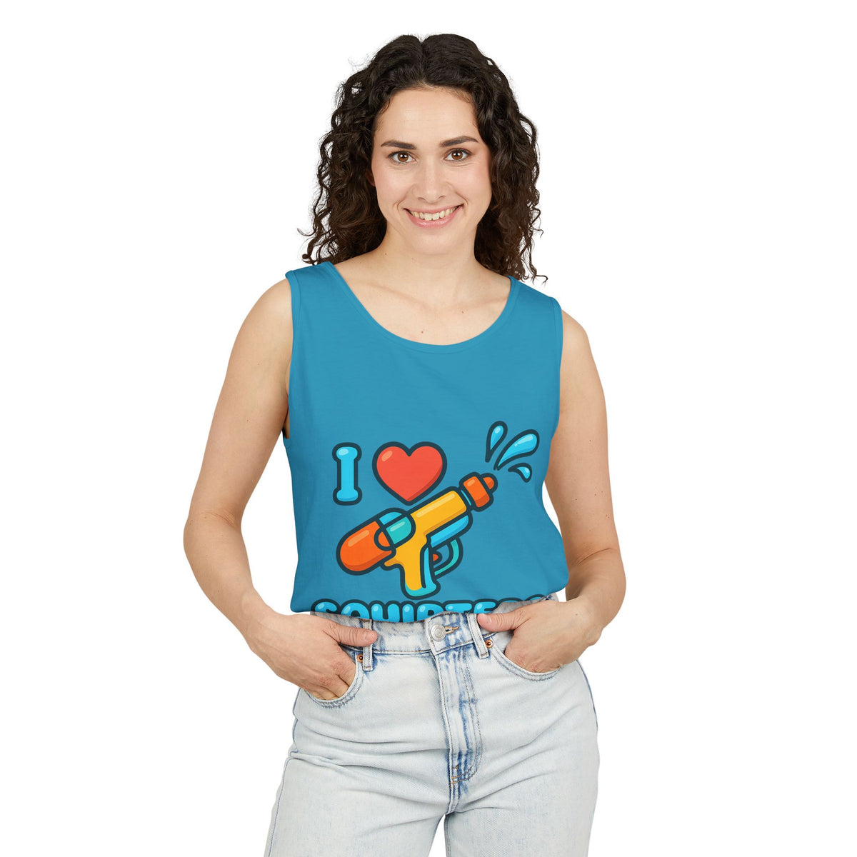 Squirters Unisex Tank Top, Summer Tee, Outdoor Apparel, Beachwear, Gift for Him/Her, Water Fight T-Shirt