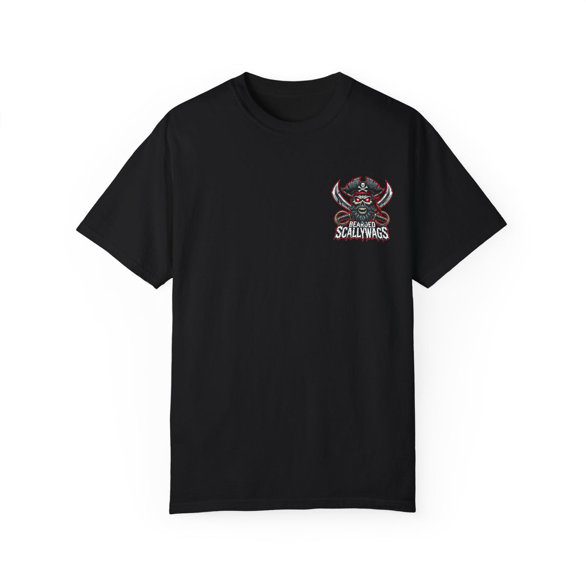 Scallywag Pirate back  Garment-Dyed T-shirt