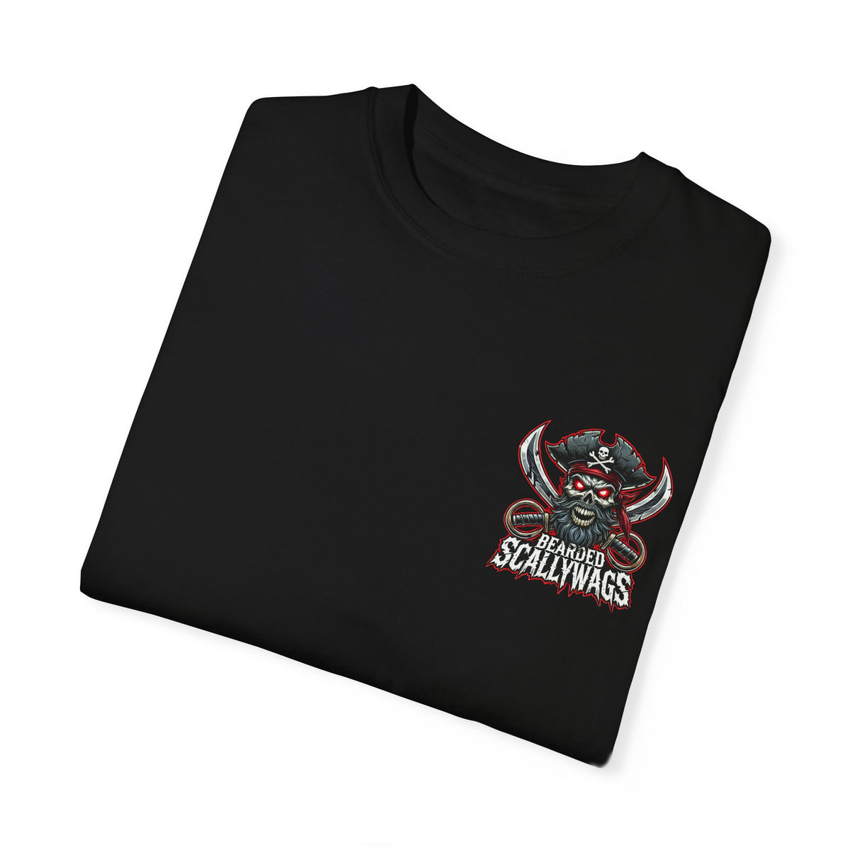 Scallywag Pirate back  Garment-Dyed T-shirt