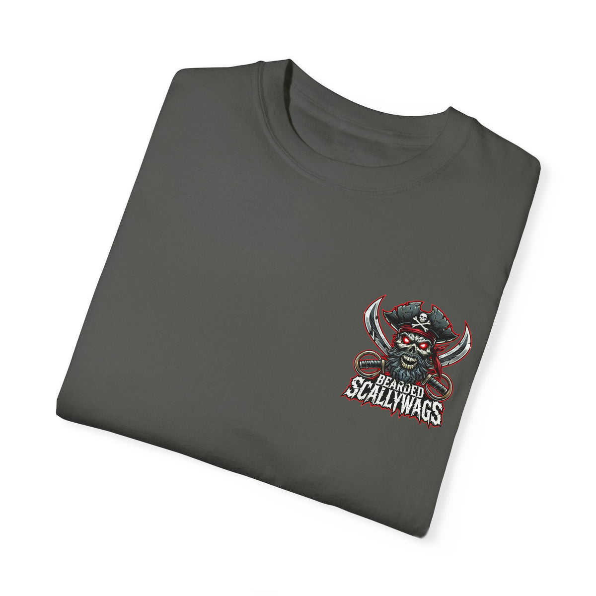 Scallywag Pirate back  Garment-Dyed T-shirt