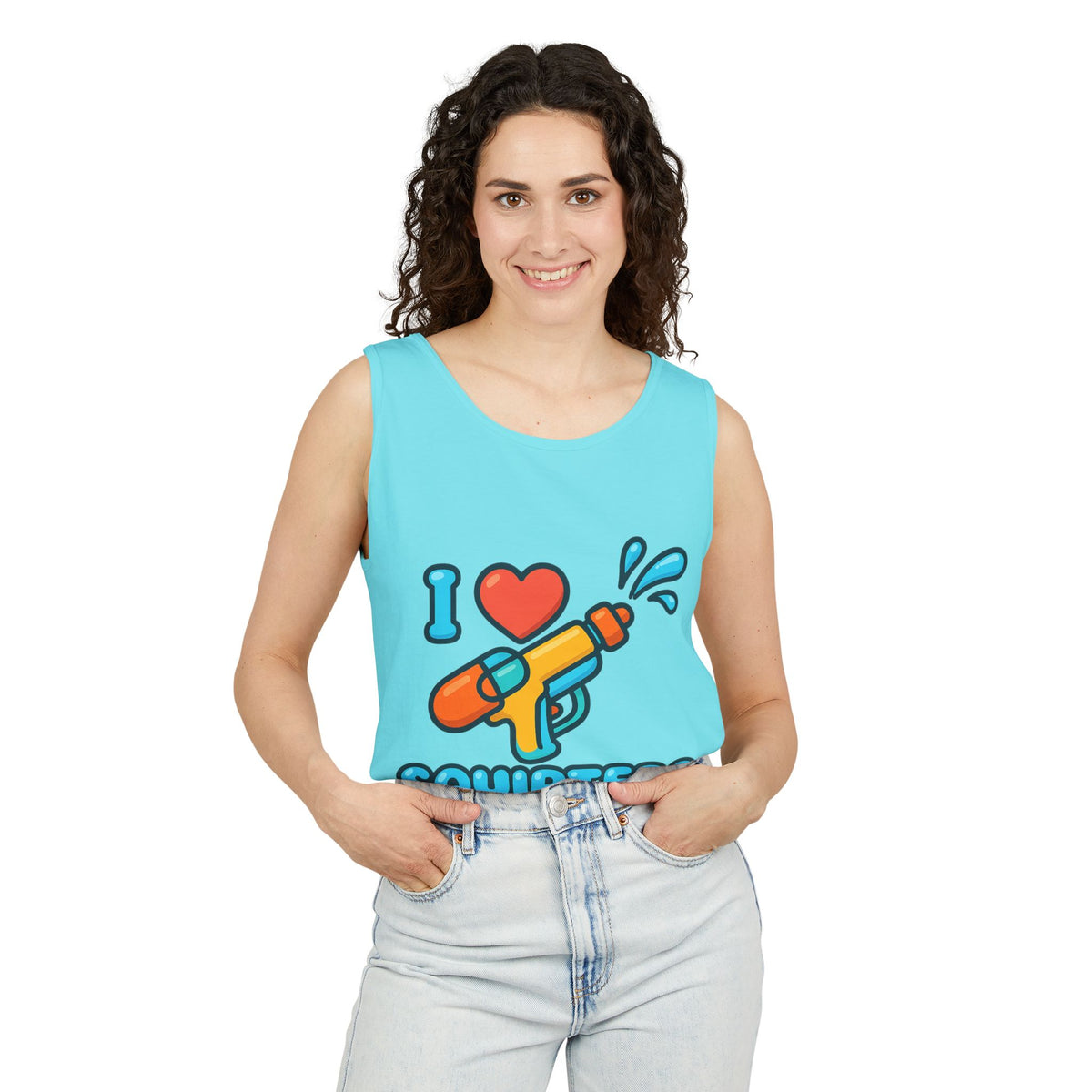 Squirters Unisex Tank Top, Summer Tee, Outdoor Apparel, Beachwear, Gift for Him/Her, Water Fight T-Shirt