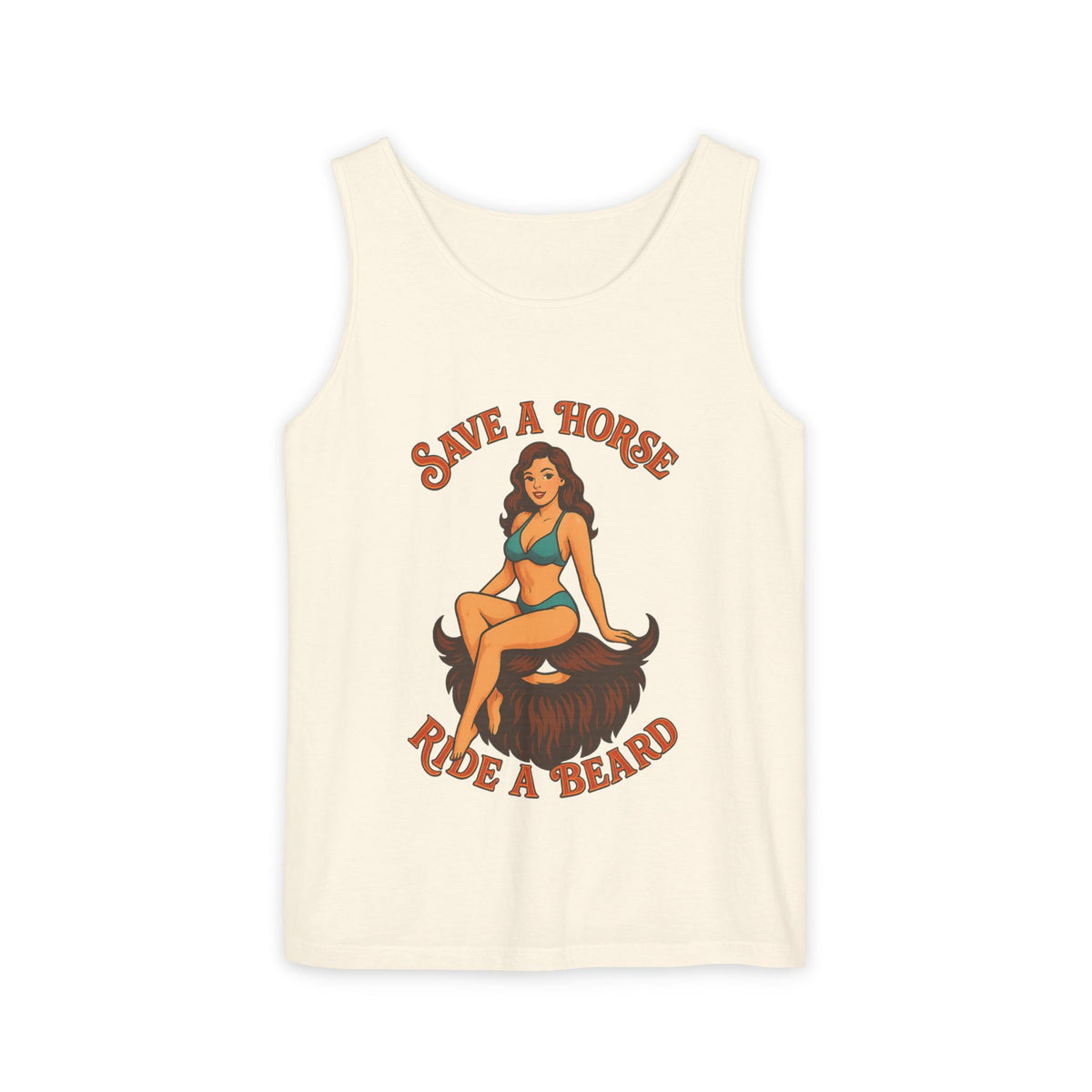 Save a Horse Ride a Beard Tank Top, Funny Graphic Tank, Unisex Summer Tee, Beachwear, Gift for Horse Lovers, Casual Wear