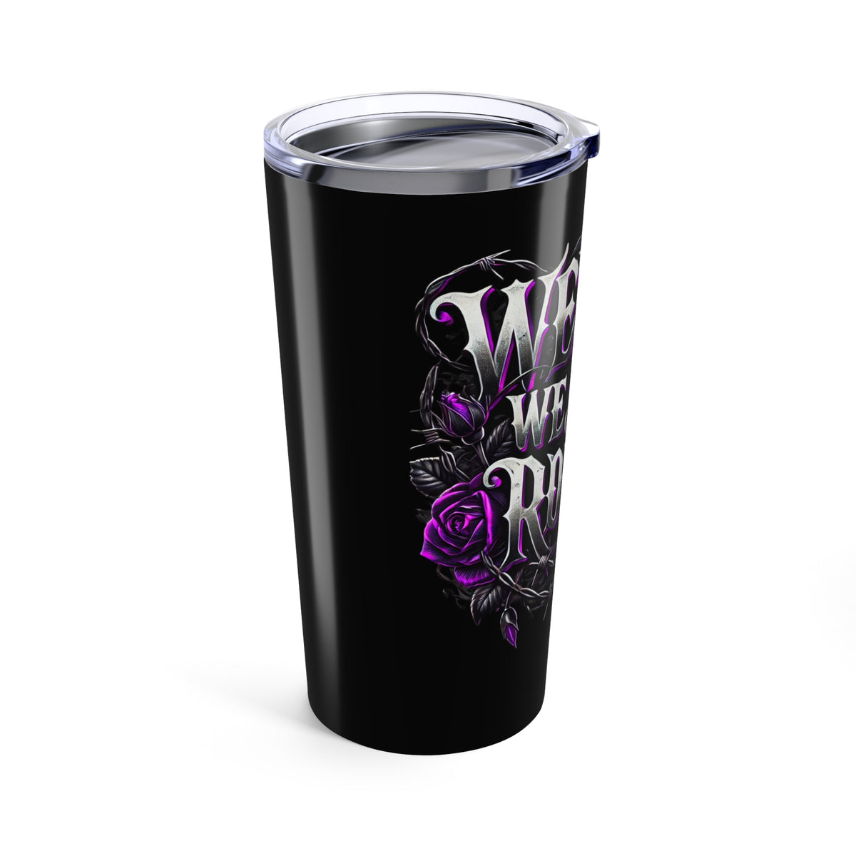 Wench We Ride Through 20oz Tumbler - Gothic Style Travel Mug for Bikers & Free Spirits
