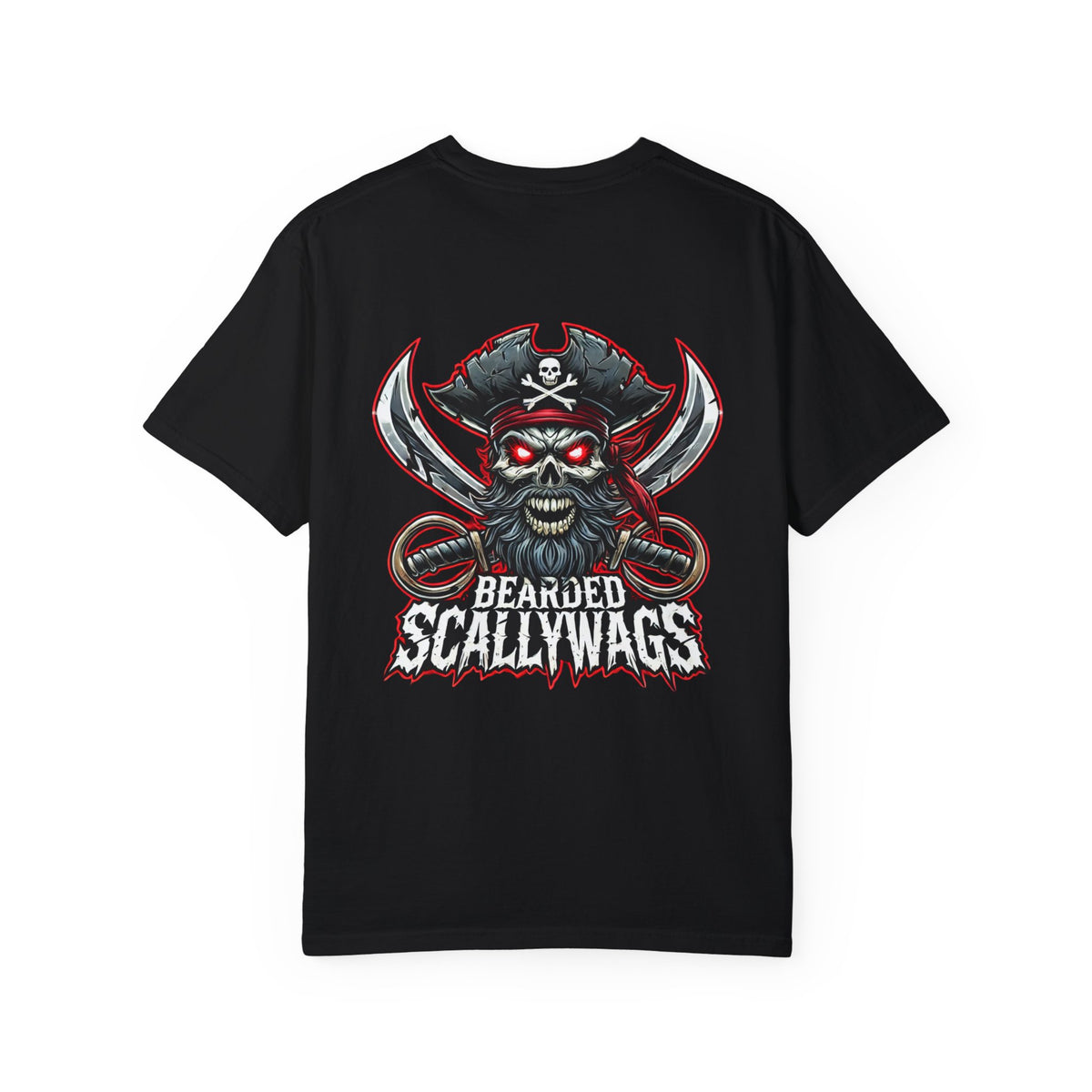 Scallywag Pirate back  Garment-Dyed T-shirt