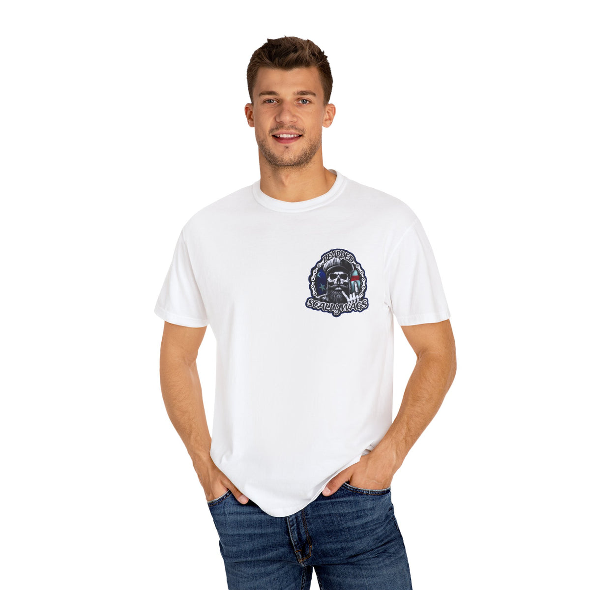 Glory 4th July Back Unisex Garment-Dyed T-Shirt, Casual Wear, Bearded Scallywags Graphic, Unique Gift for Men and Women, Summer Style, [...]