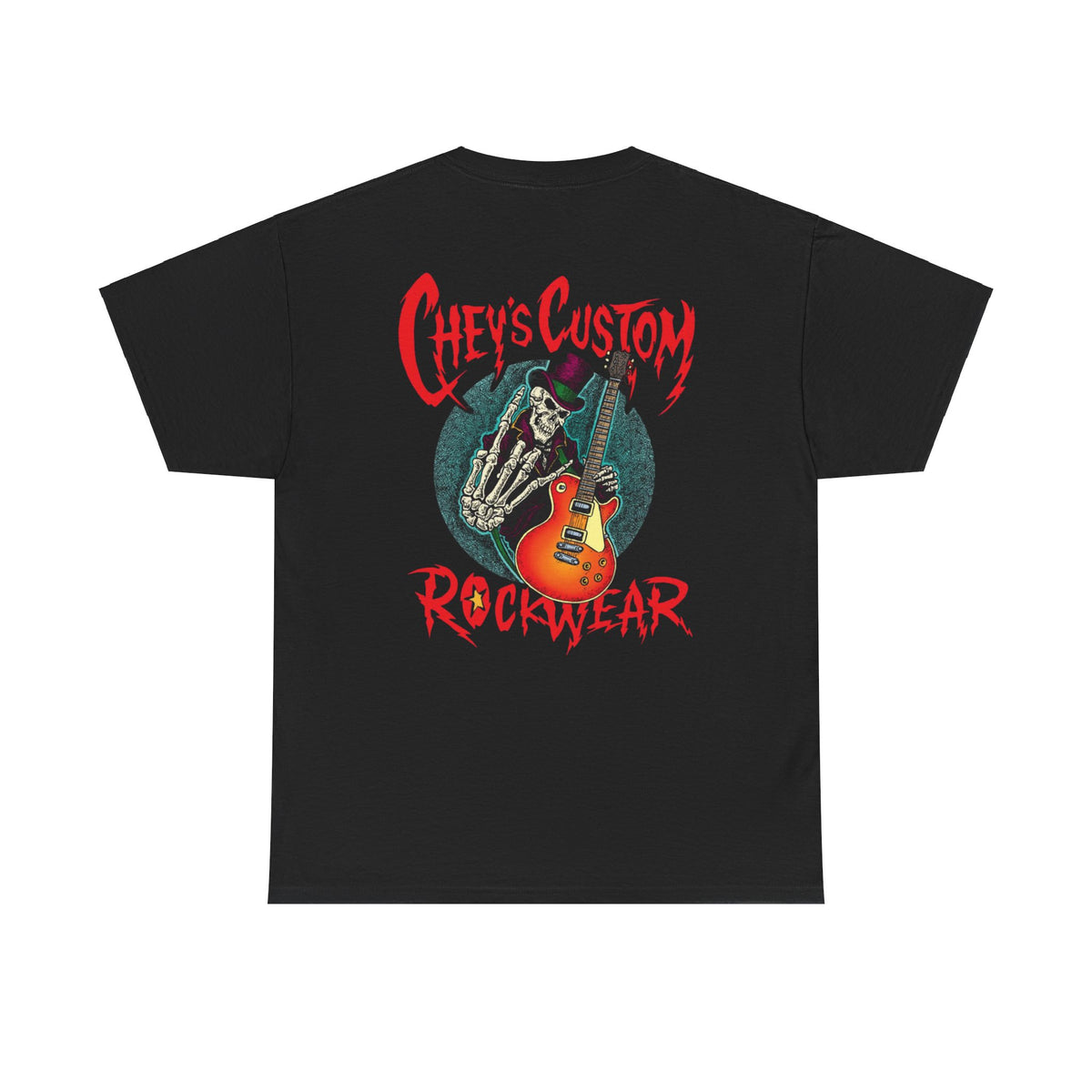Chey’s Custom RockWear ..back print Heavy Cotton Tee