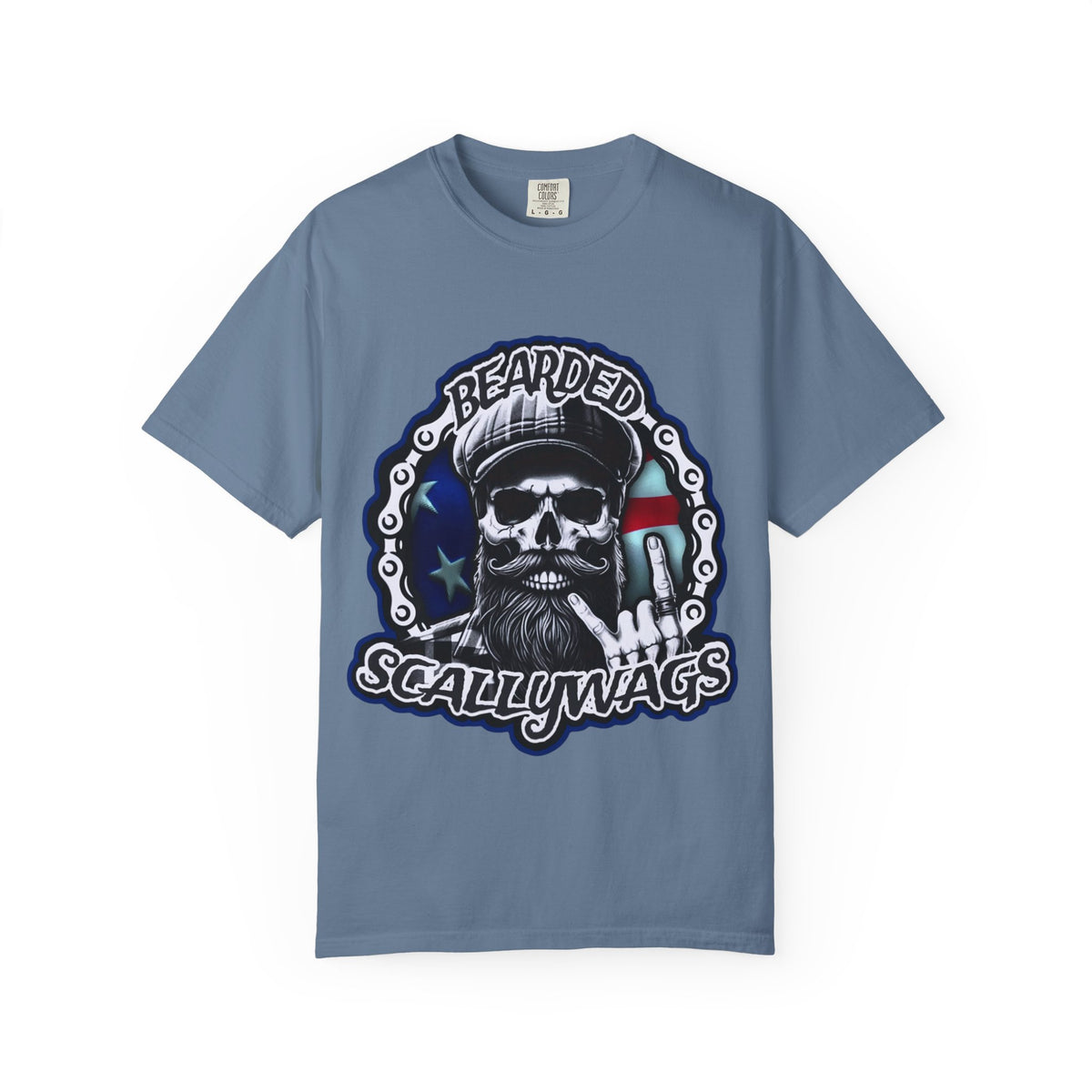 Old Glory T-Shirt | Unisex Garment-Dyed Tee for Pirate Lovers | Beachwear, Gift for Dad, Casual Wear, Festivals, Birthday Present